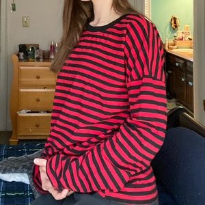 🖤 striped black and red long sleeve shirt 🖤